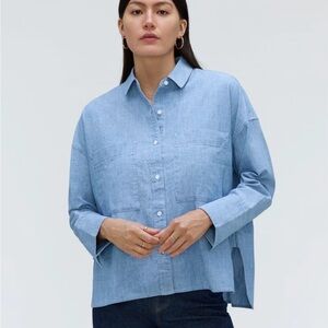 Everlane Light Blue Denim Button-Up Shirt